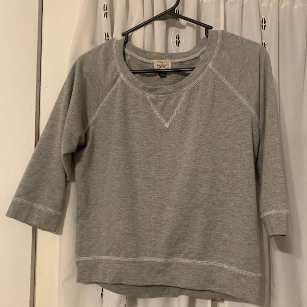 Eyelash Couture Gray Top